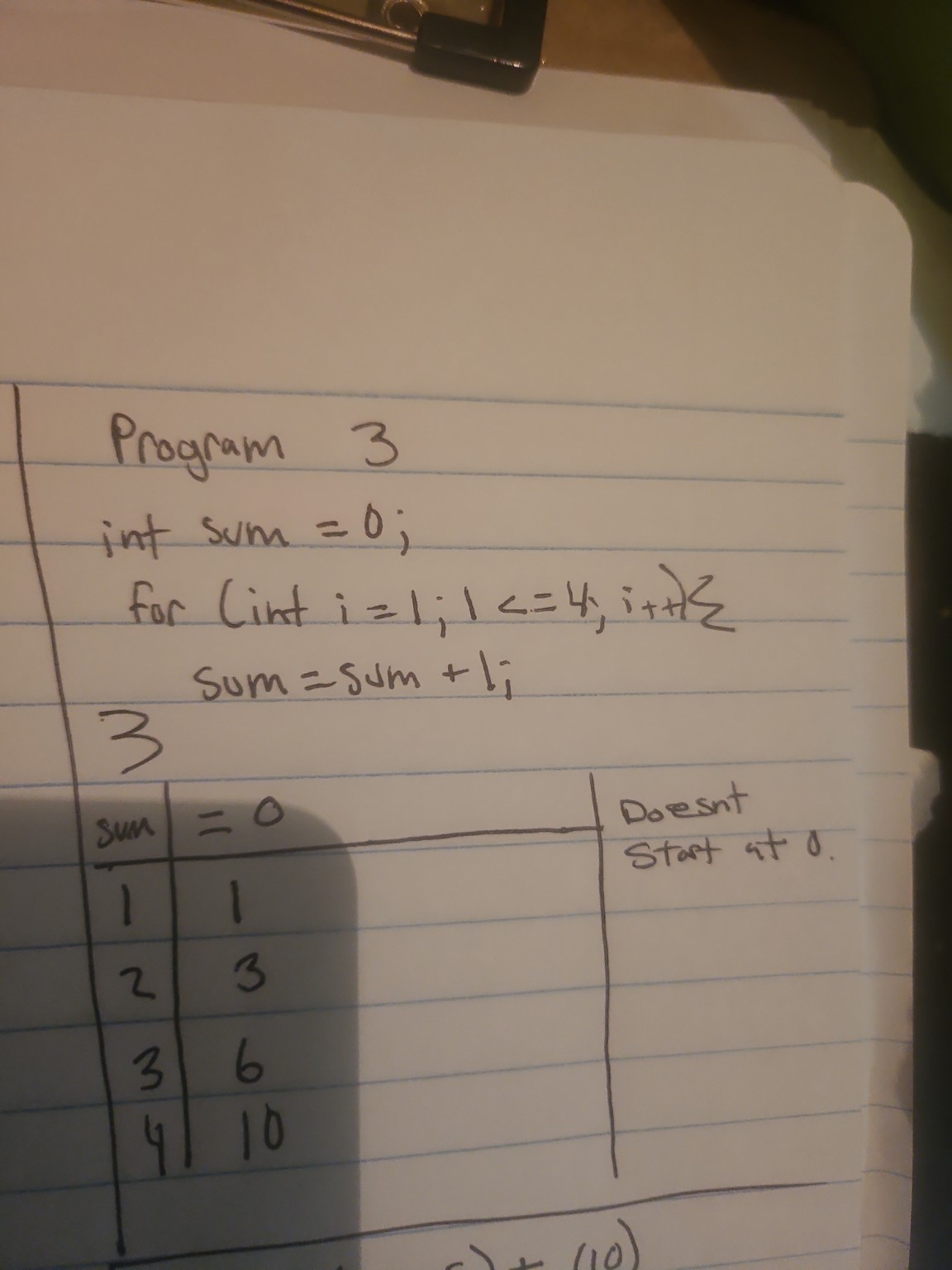 Tracking logic manually in Program 3